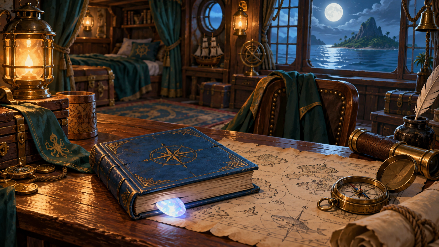 Captain Wren & the Moonstone Map cover artwork